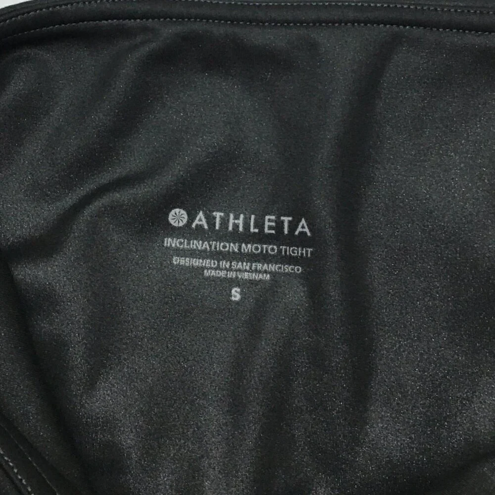 Athleta Women's Black Leggings Inclination Moto Sparkly Small length 25
